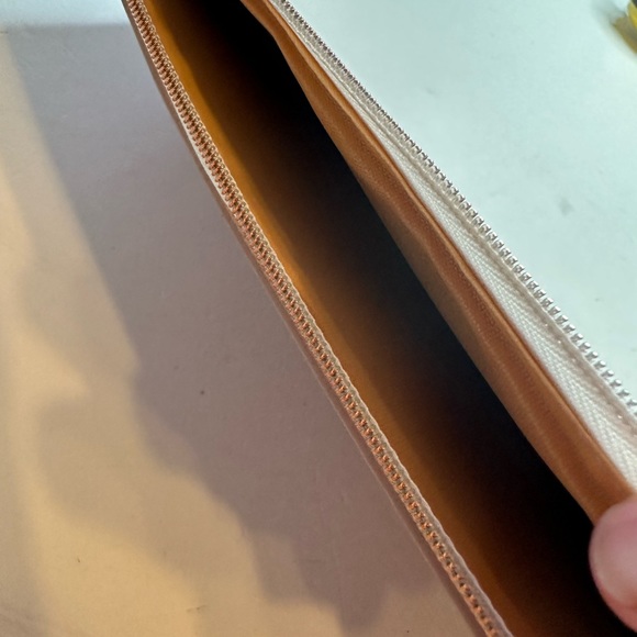 SOLD Jenny Patinkin Pale Pink Pouch Flat Long Zip Wallet-Case Phone Holder 4.75” - Picture 3 of 7